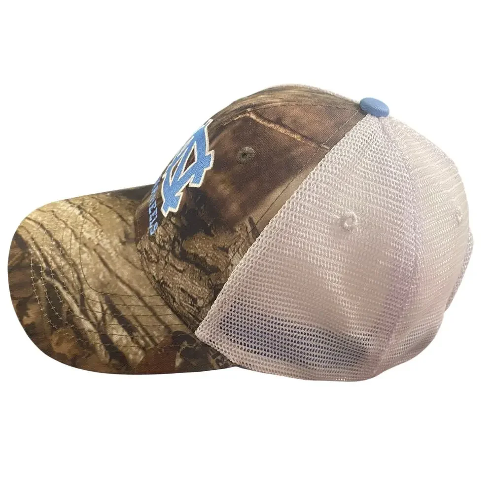 UNC Tar Heels Camo Trucker Hat Carolina Blue Mesh Snapback Cap Chapel Hill NCAA